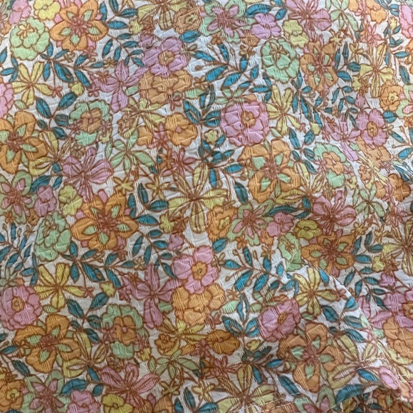 NWT Asos Textured Ruched Floral Mini Dress with Short Sleeves-Size 10 - Picture 5 of 7